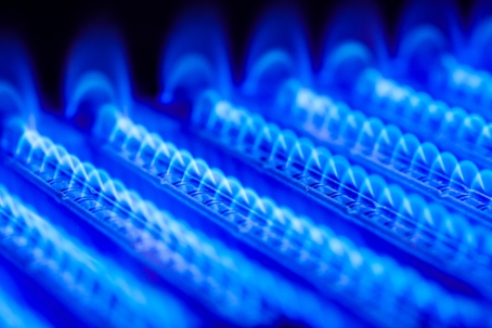 blue furnace flame